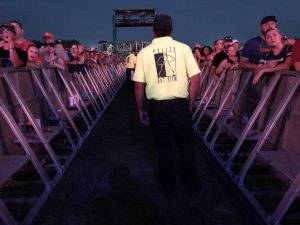 Rock Solid Security guarding barricades at large concert